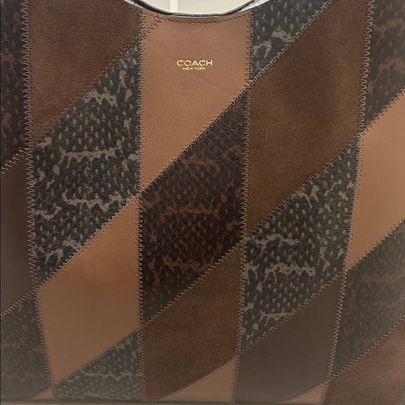 Coach (NWT) Shoulder Bag 39 with Snakeskin Patchwork - Picture 5 of 17